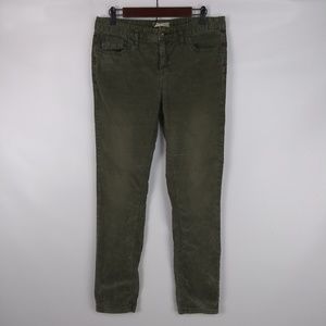 Free People Corduroy Pants Olive Green Skinny